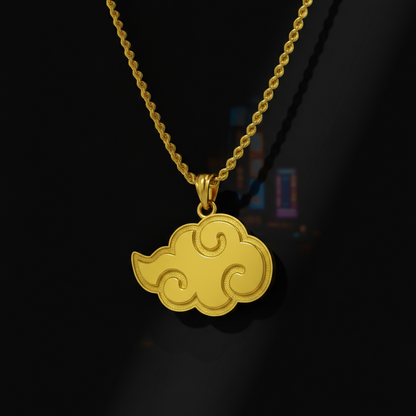 Cloud Pendant – Solid 14K Gold Edition