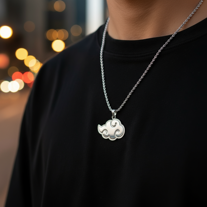 Cloud Pendant – Solid 14K Gold Edition