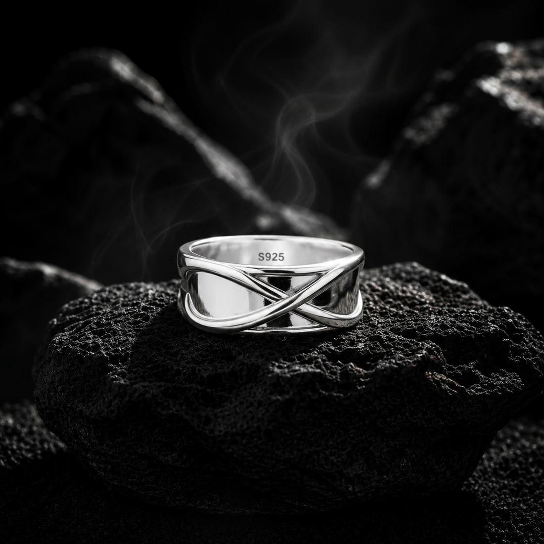 Time Ring Anime-Inspired - Unique Solid Silver Design – KAIWORKS