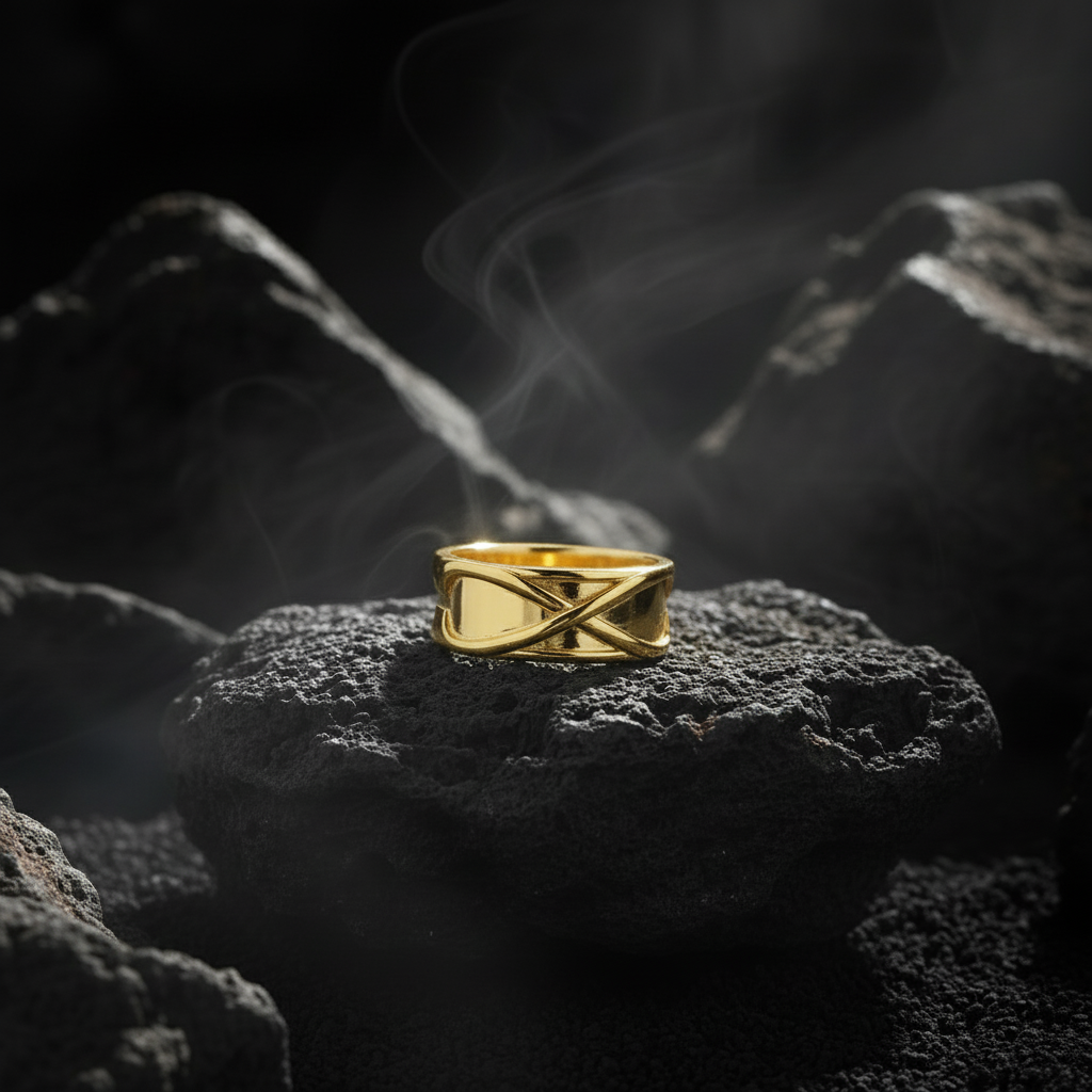 Time Ring Anime-Inspired in 14K Gold