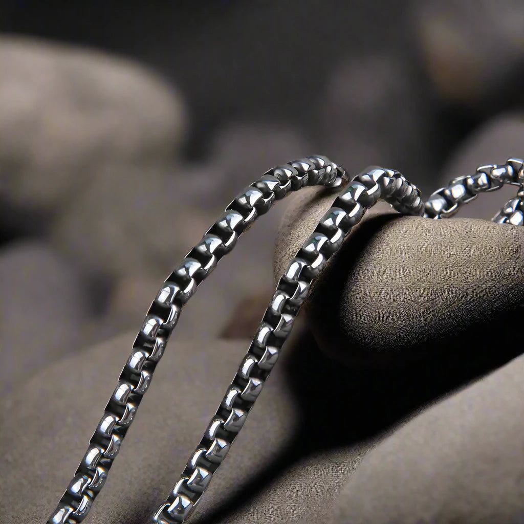 Silver Round Box Chains