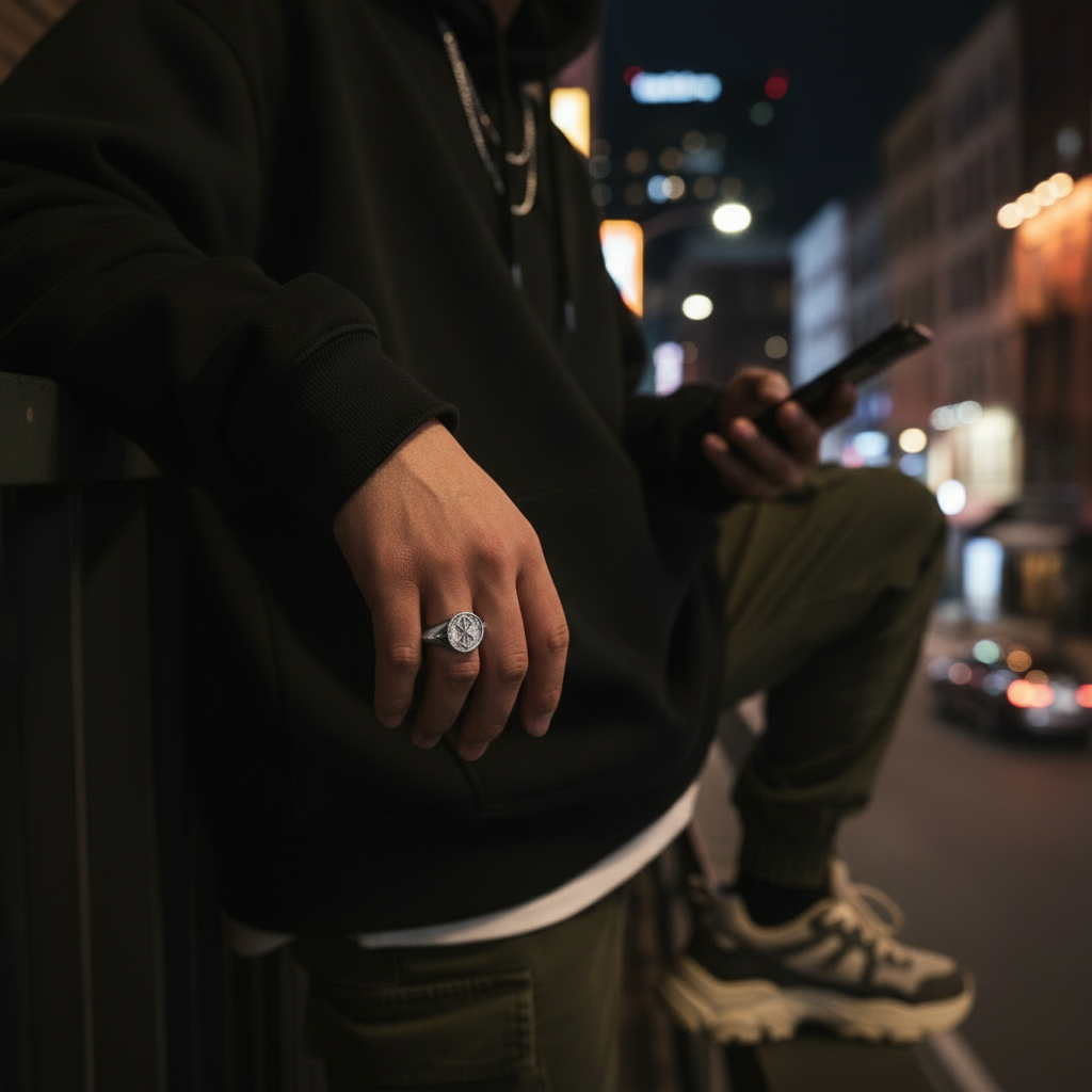 Sacrifice Signet Ring – Dark fantasy Symbol of Fate – KAIWORKS