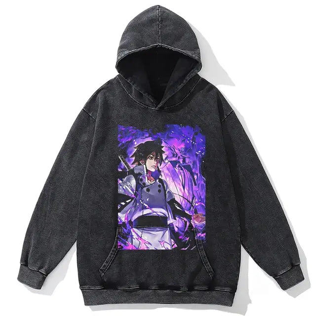 Harajuku-Sweatshirt mit Naruto-Aufdruck