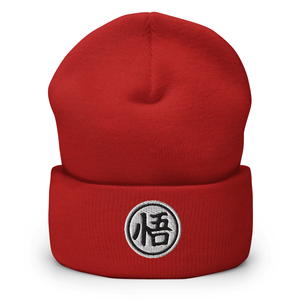 Goku-Kanji Cuffed Beanie – Embrace the Wisdom of Goku