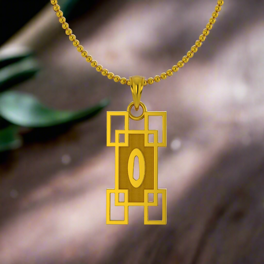 Muichiro's Handguard Pendant in 14K Gold