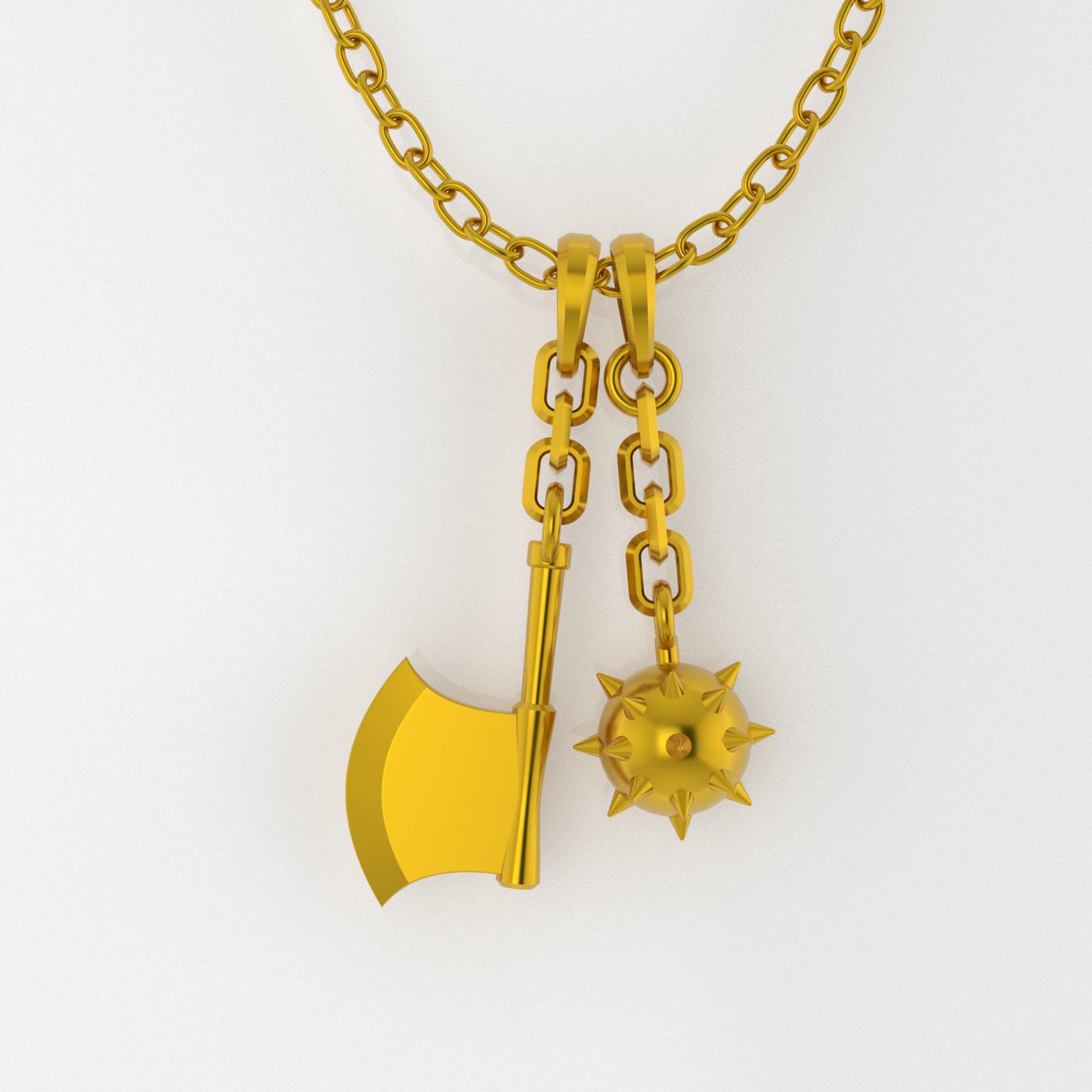 Gyomei's Flail and Axe Pendant