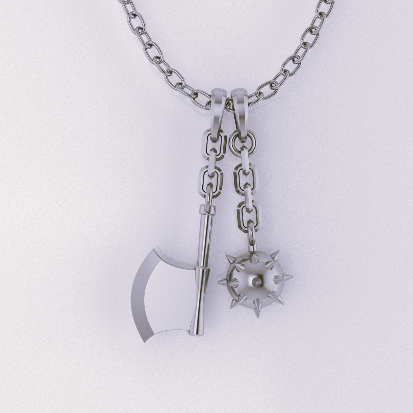 Gyomei's Flail and Axe Pendant