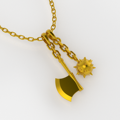 Gyomei's Flail and Axe Pendant