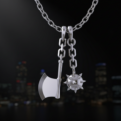 Stonebound Flail and Axe Pendant