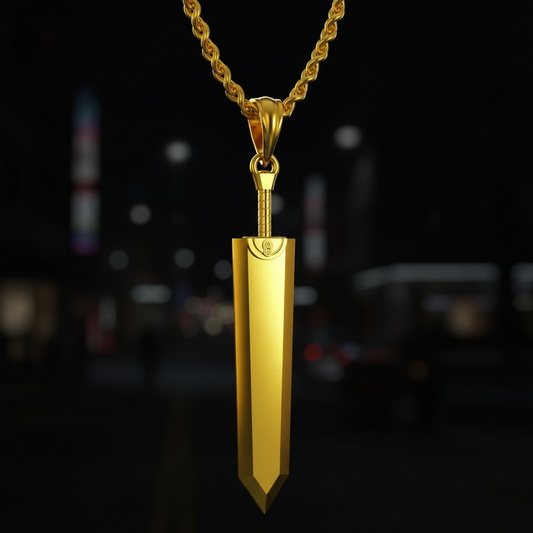 Dragon Slayer Sword Pendant in 14K Gold