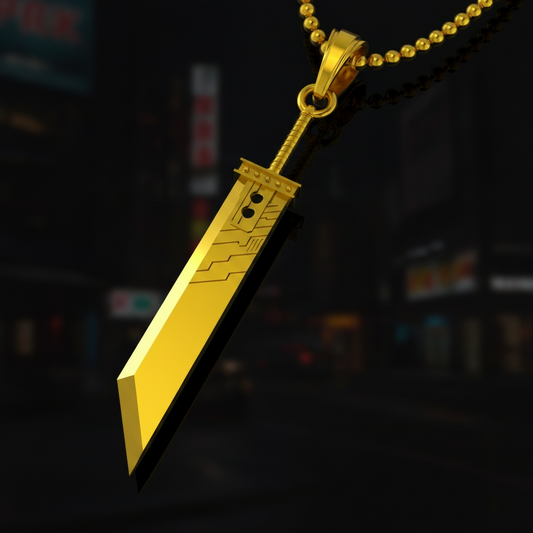 The Fantasy Sword Pendant in 14K Gold