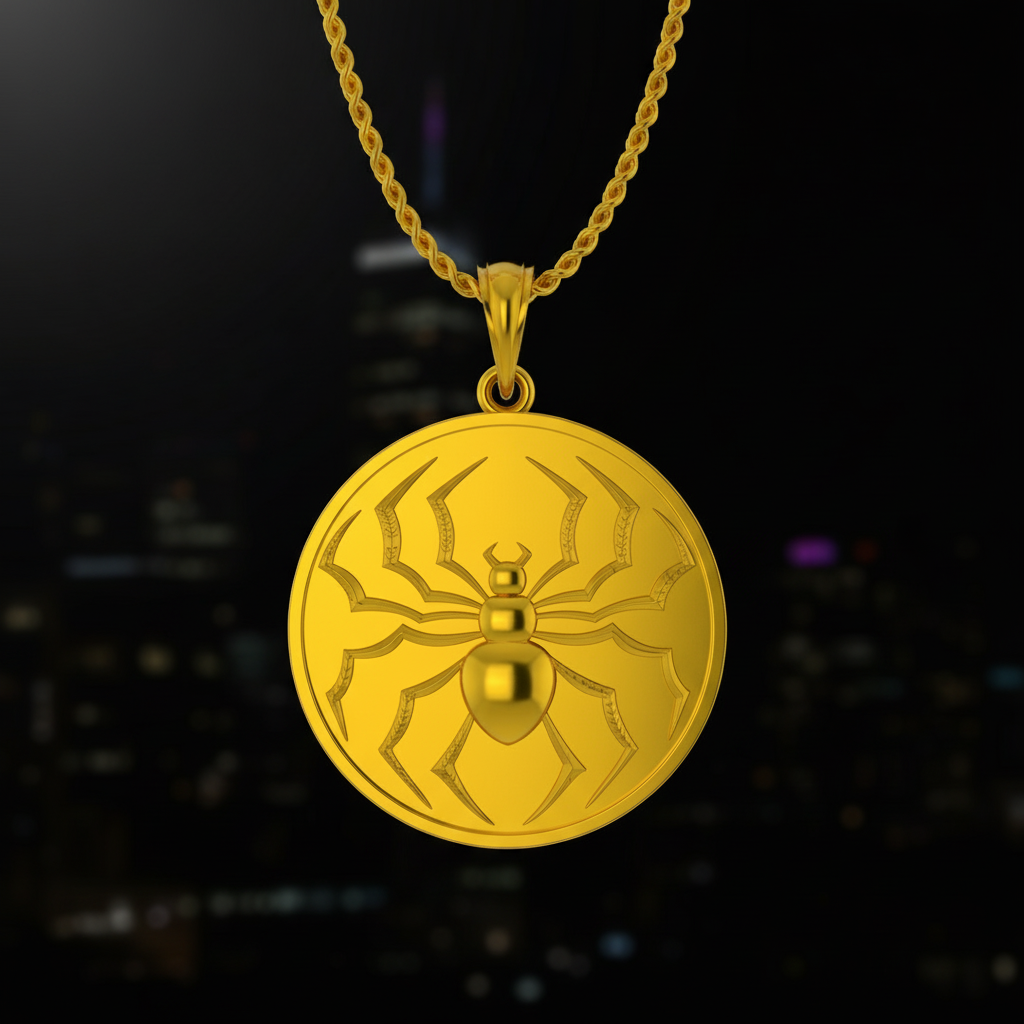 Colgante de moneda de araña 