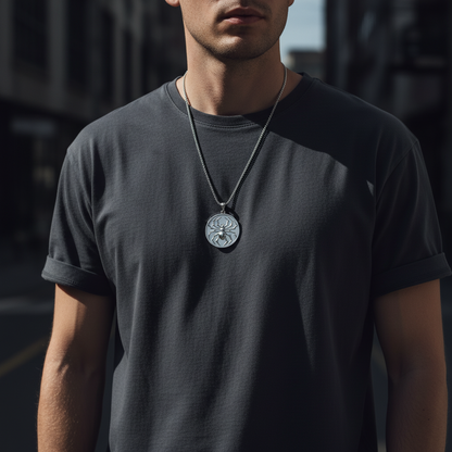 Colgante de moneda de araña 