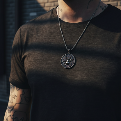 Colgante de moneda de araña 