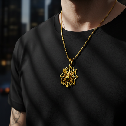 Anhänger Spinne im Netz – Symbol der Einheit und Macht 