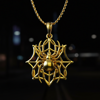 Anhänger Spinne im Netz – Symbol der Einheit und Macht 