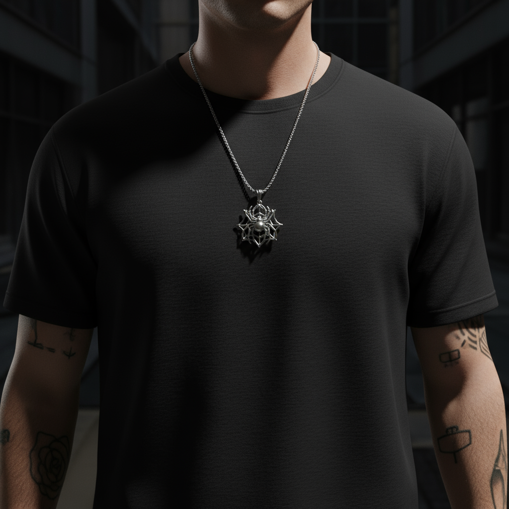 Anhänger Spinne im Netz – Symbol der Einheit und Macht 