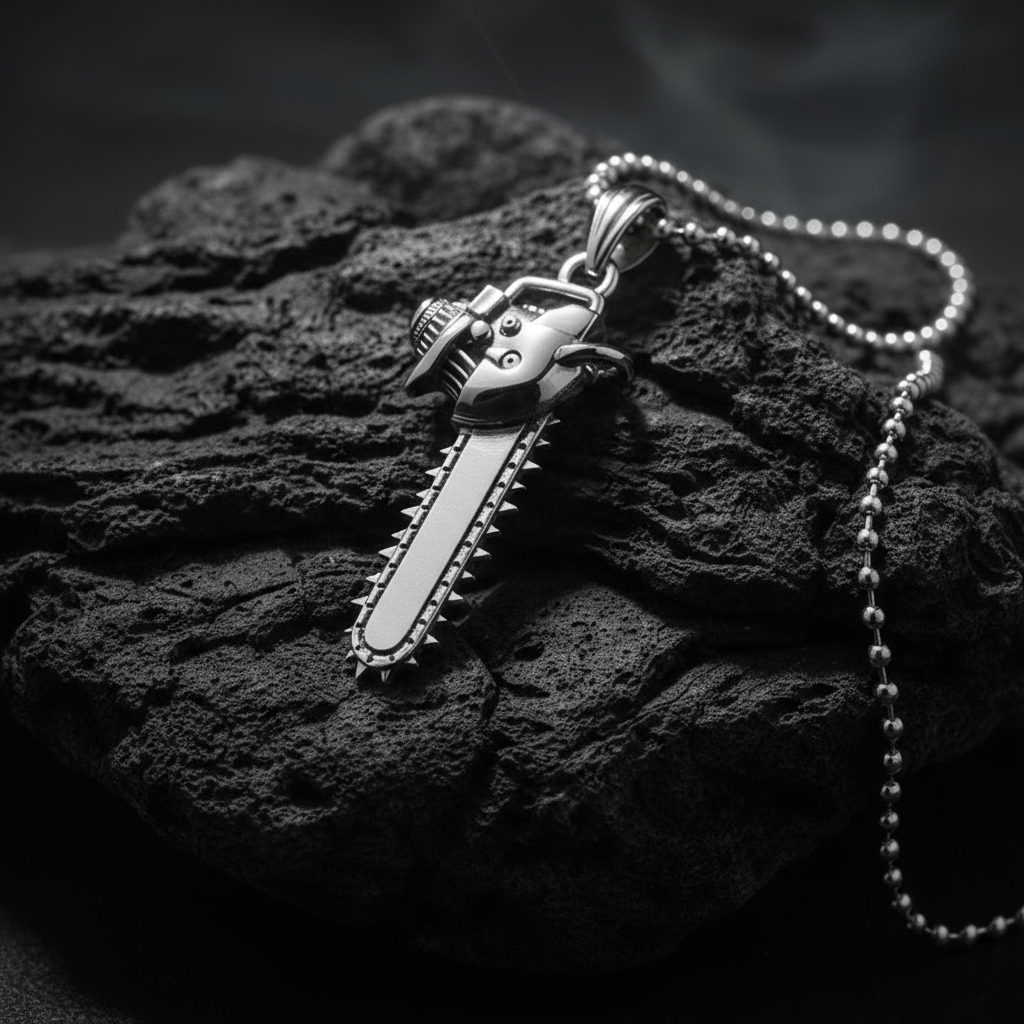 Chainsaw Head Pendant – Unleash Your Power – KAIWORKS Chainsaw Head Pendant – Unleash Your Power – KAIWORKS