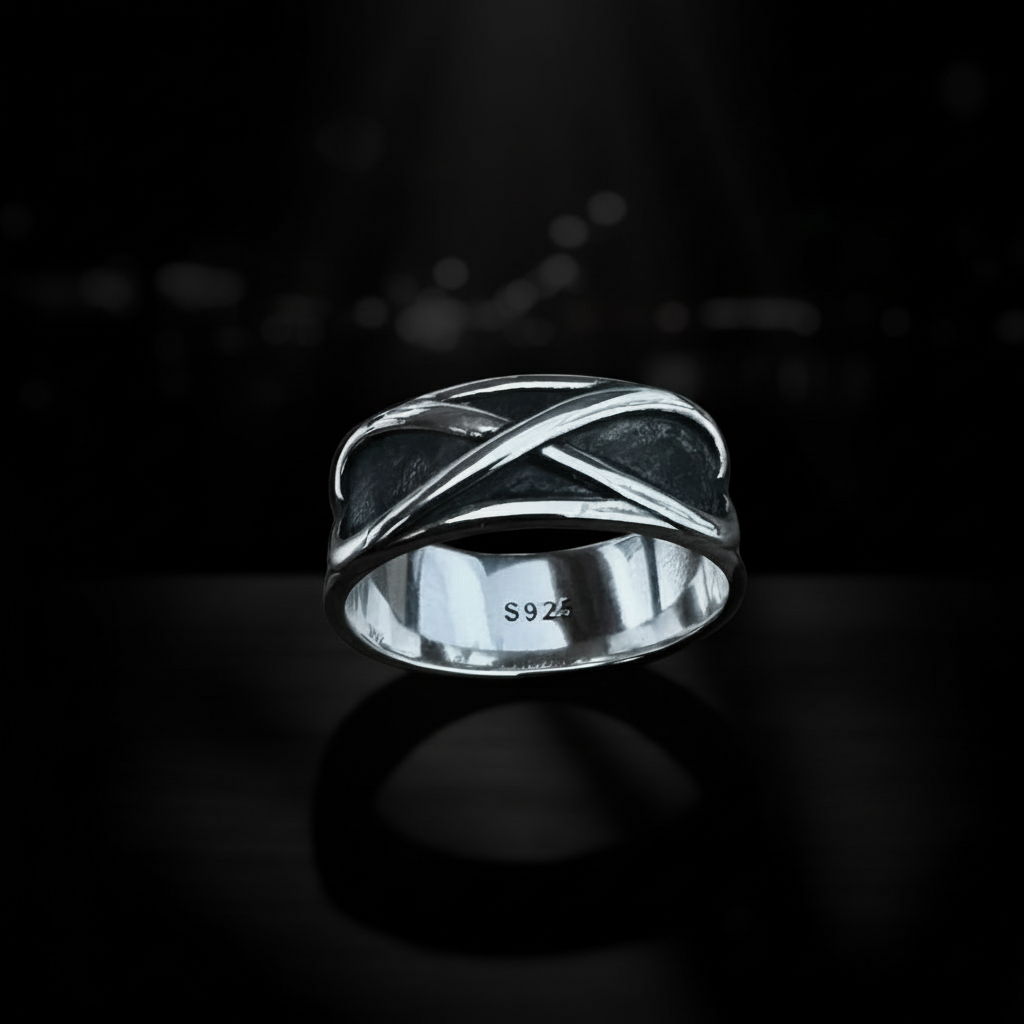 Time Ring Anime-Inspired - Unique Solid Silver Design – KAIWORKS