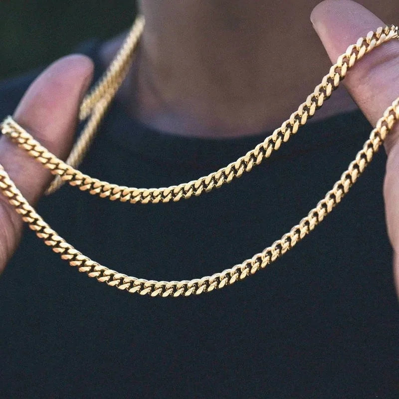 Cuban Link Chain Necklace set