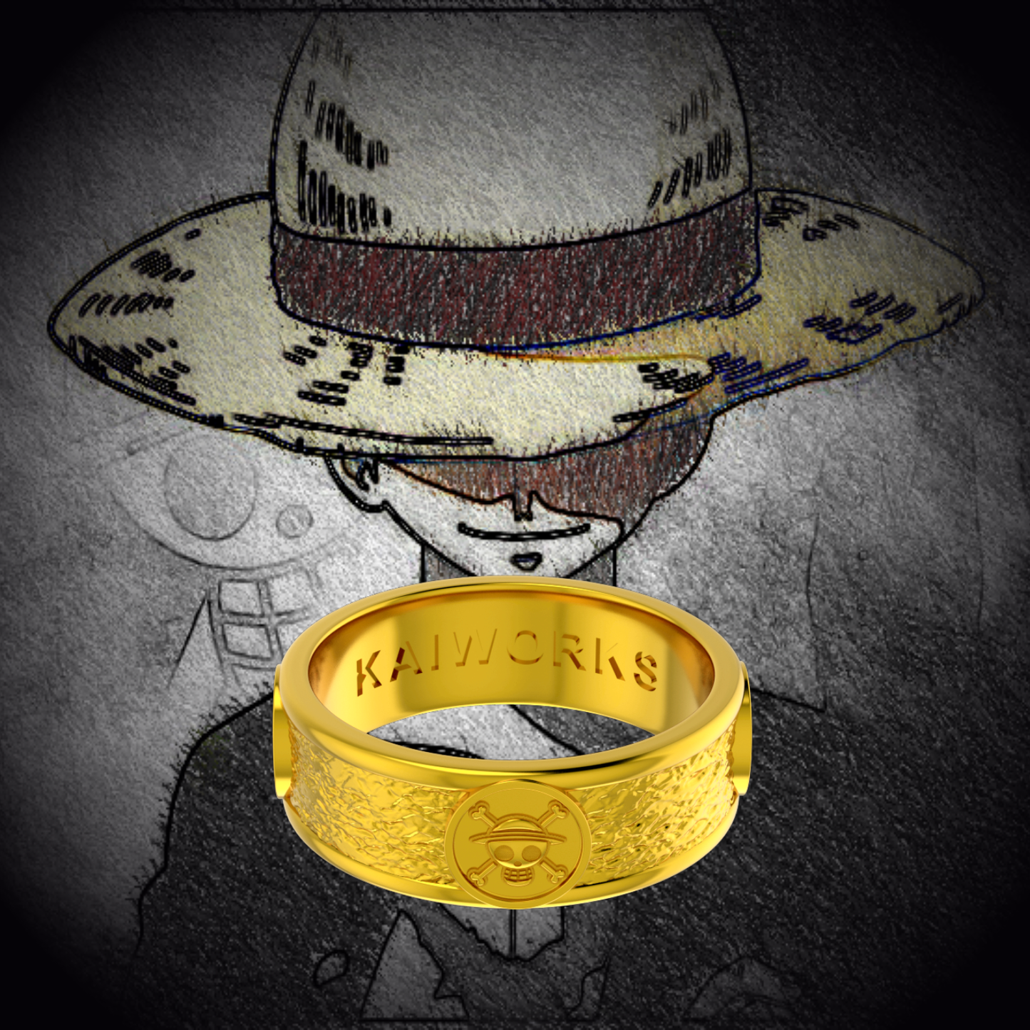 Banda de anillo de Sombrero de Paja - OP 