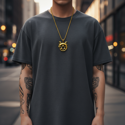 Ouroboros Pendant in 14K Gold