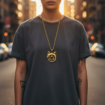 Ouroboros Pendant in 14K Gold