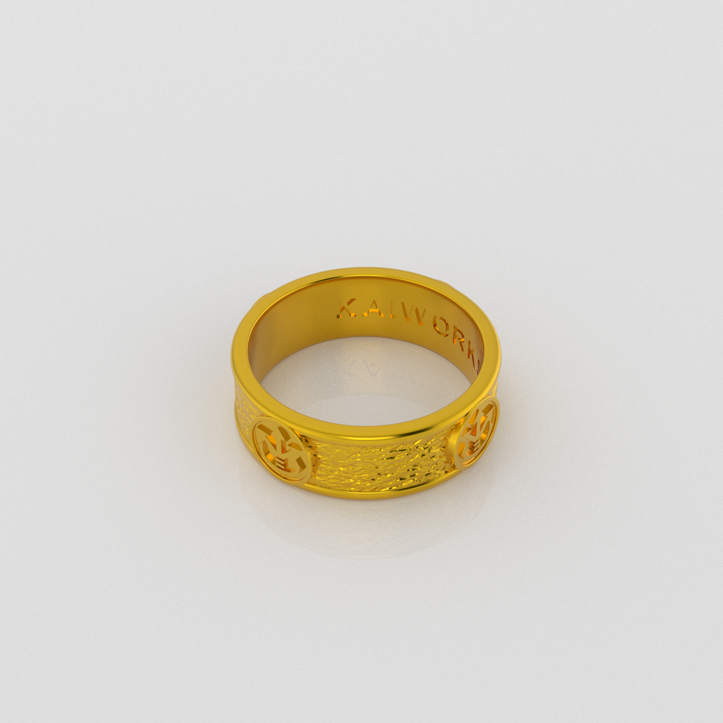 Banda de anillo con escudo real de Saiyan 