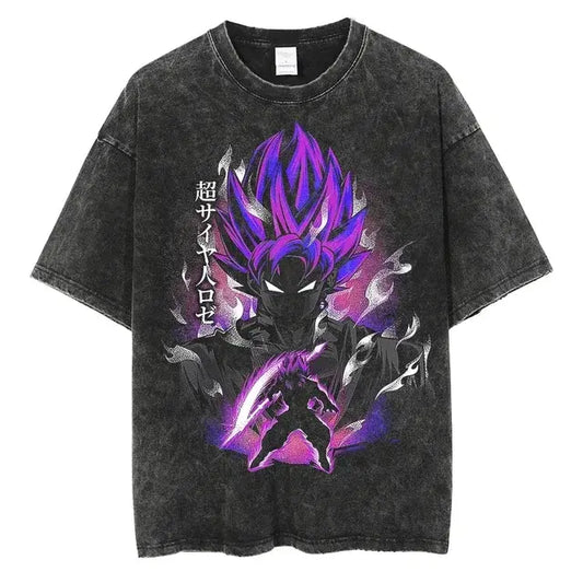 Camisetas vintage extragrandes inspiradas en Dragon-Ball-Z