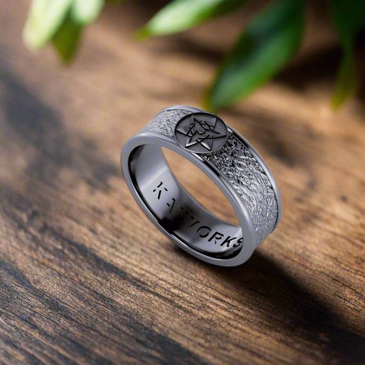 Sasuke Eternal Mangekyō Sharingan Ring in Stainless Steel