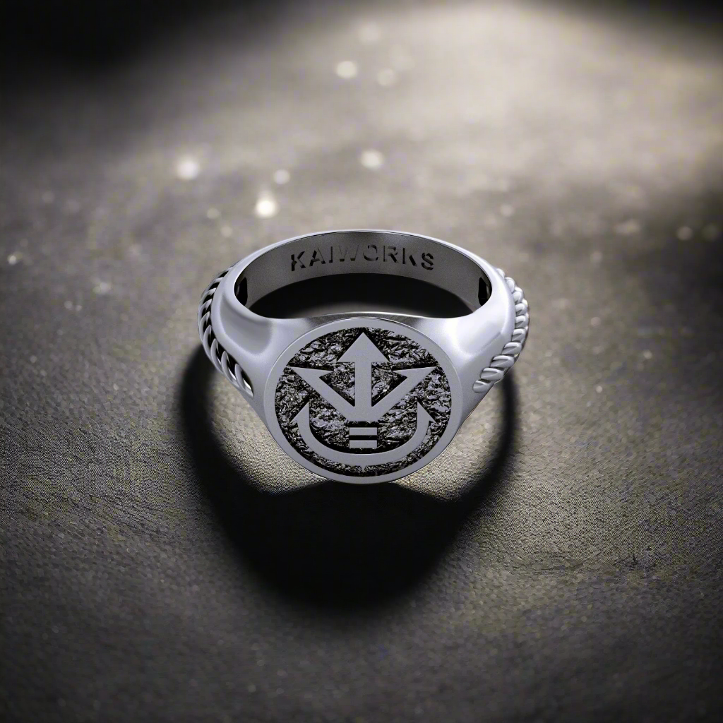 The Royal Saiyan Crest Ring in Stainless Steel