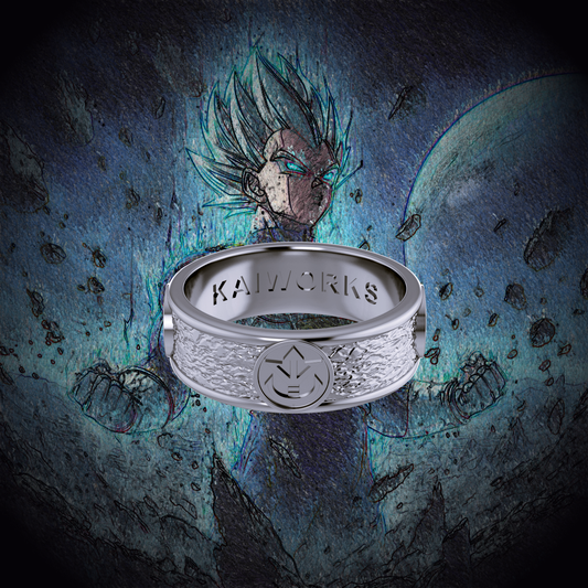 Banda de anillo con escudo real de Saiyan 