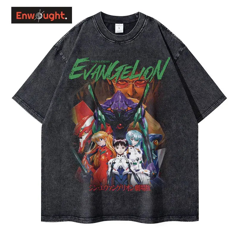 Conjunto de camiseta oversize de Evangelion