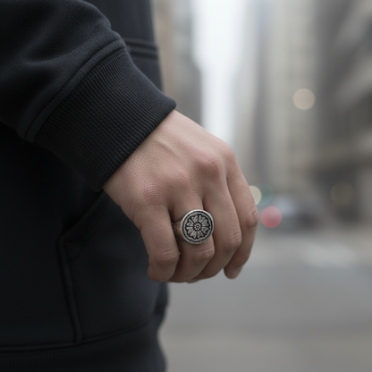 White Lotus Signet Ring – Symbol of Unity & Wisdom