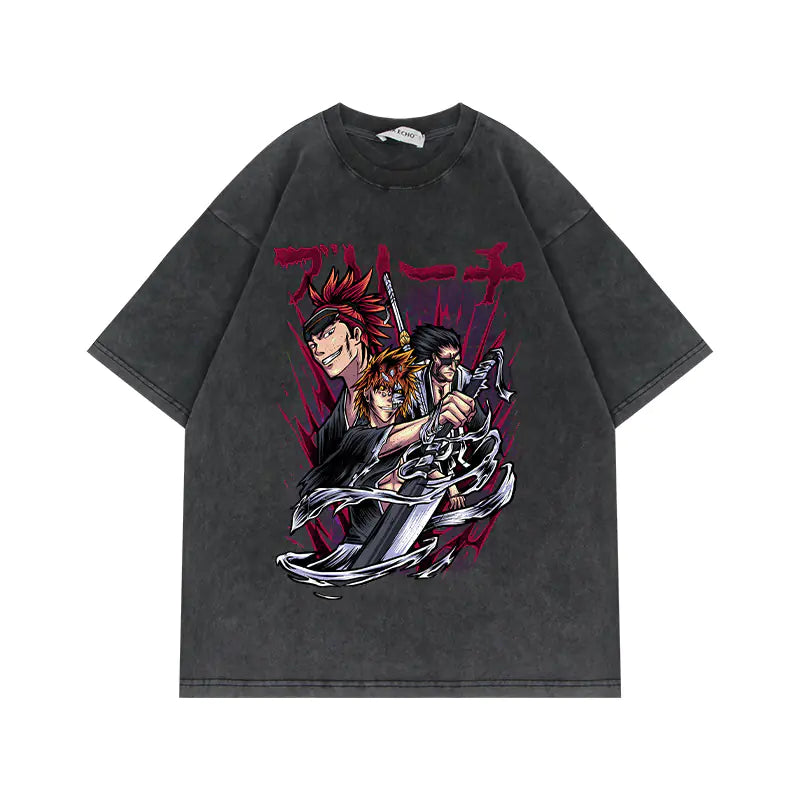 Vintage Bleach Anime Oversized T-Shirts