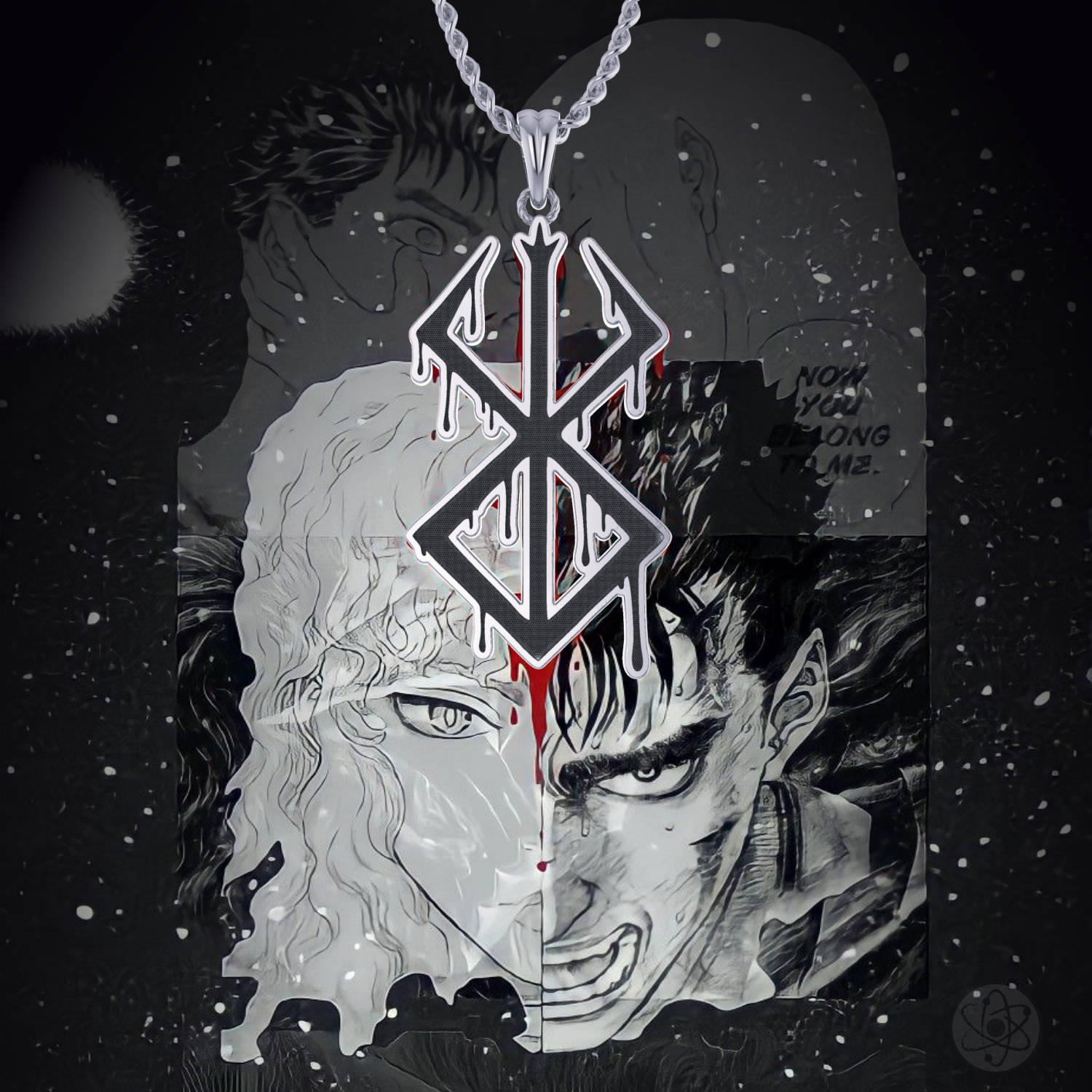 Anime Berserk Guts Brand of Sacrifice Dragonslayer Sword Alloy Pendant  Necklace | eBay
