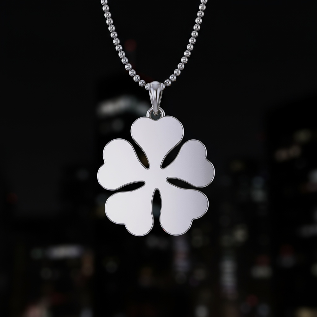 Anime-inspired Five-leaf Clover Pendant - Luck & Prosperity Symbol