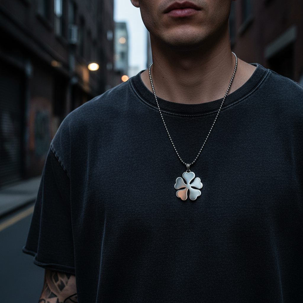 Fünfblättriger Kleeblatt-Anhänger 