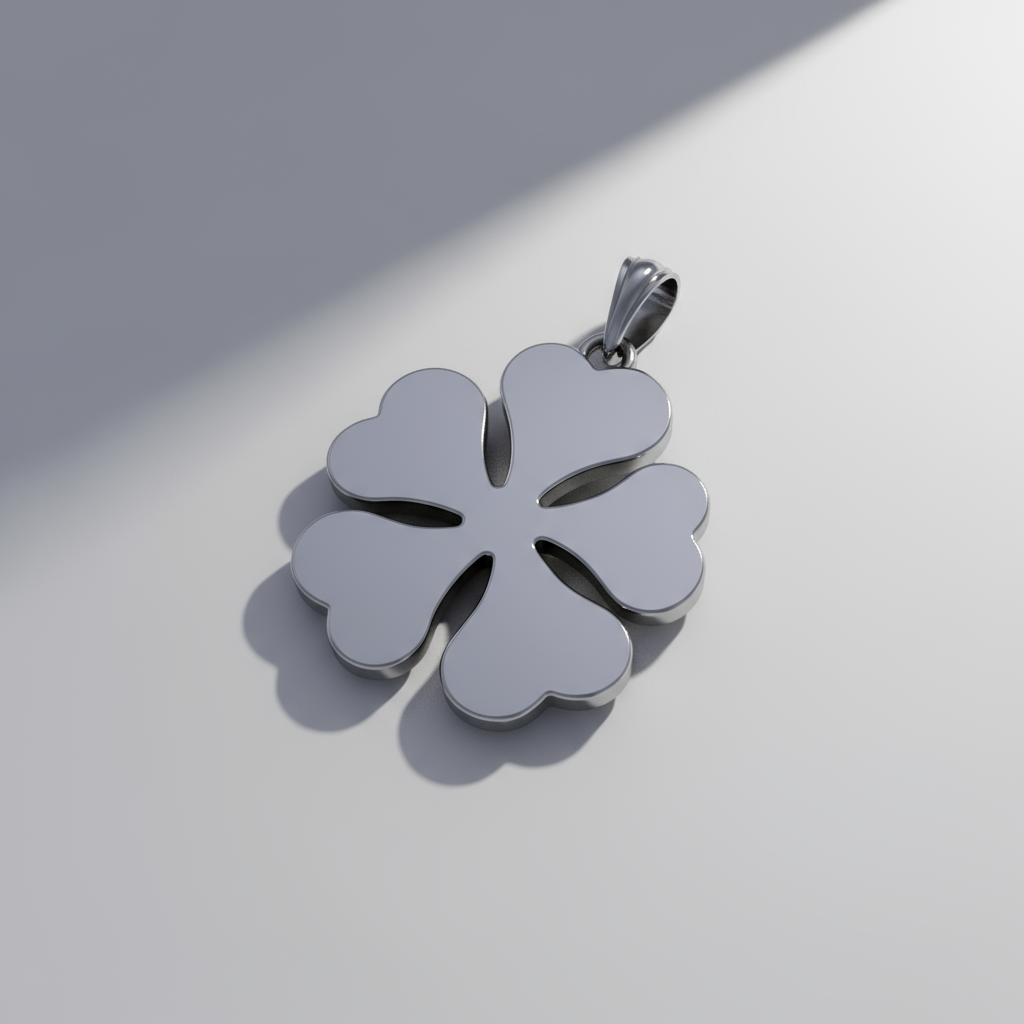 Fünfblättriger Kleeblatt-Anhänger 