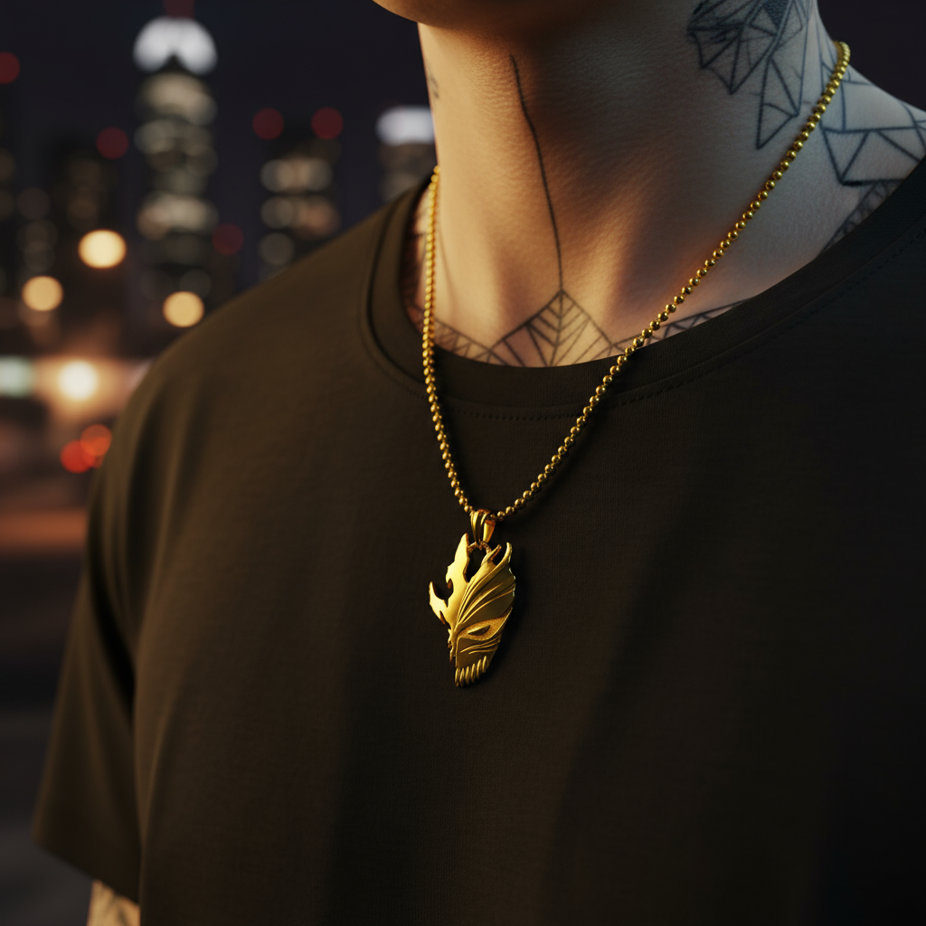 Colgante de máscara hueca 