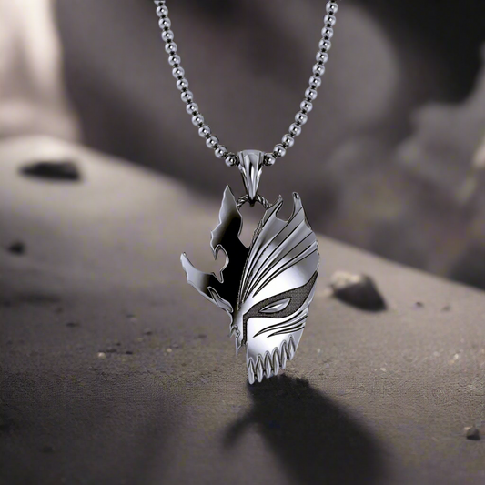 Hollow Mask Pendant in Stainless Steel