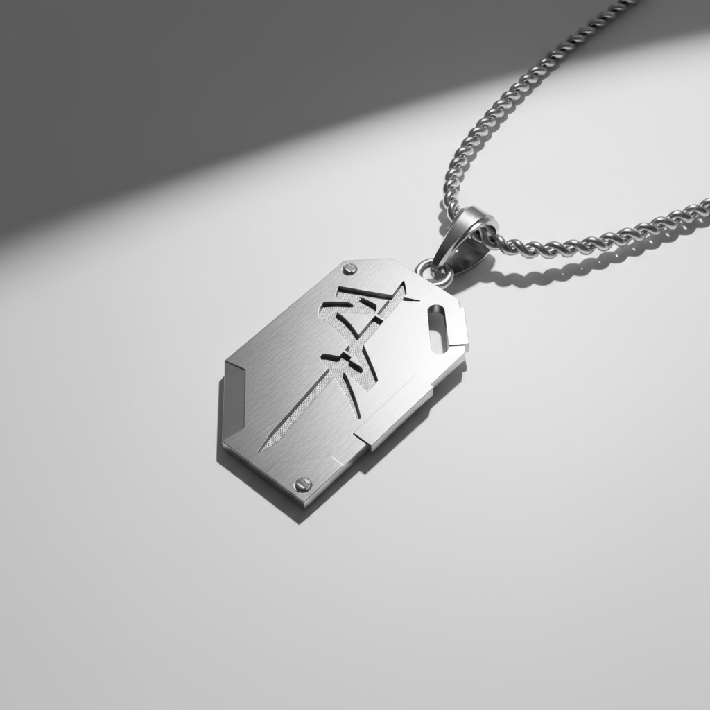 Edgerunner Chip Pendant in 14K Gold