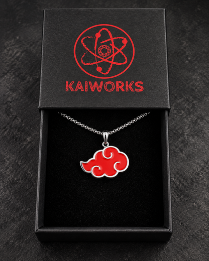 Shinobi Cloud Limited Edition pendant displayed in a stylish black box with KAIWORKS logo.