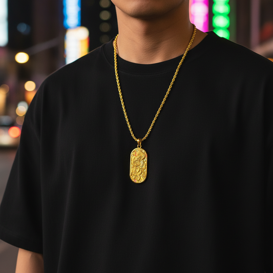 Japanese Dragon Pendant in 14K Gold