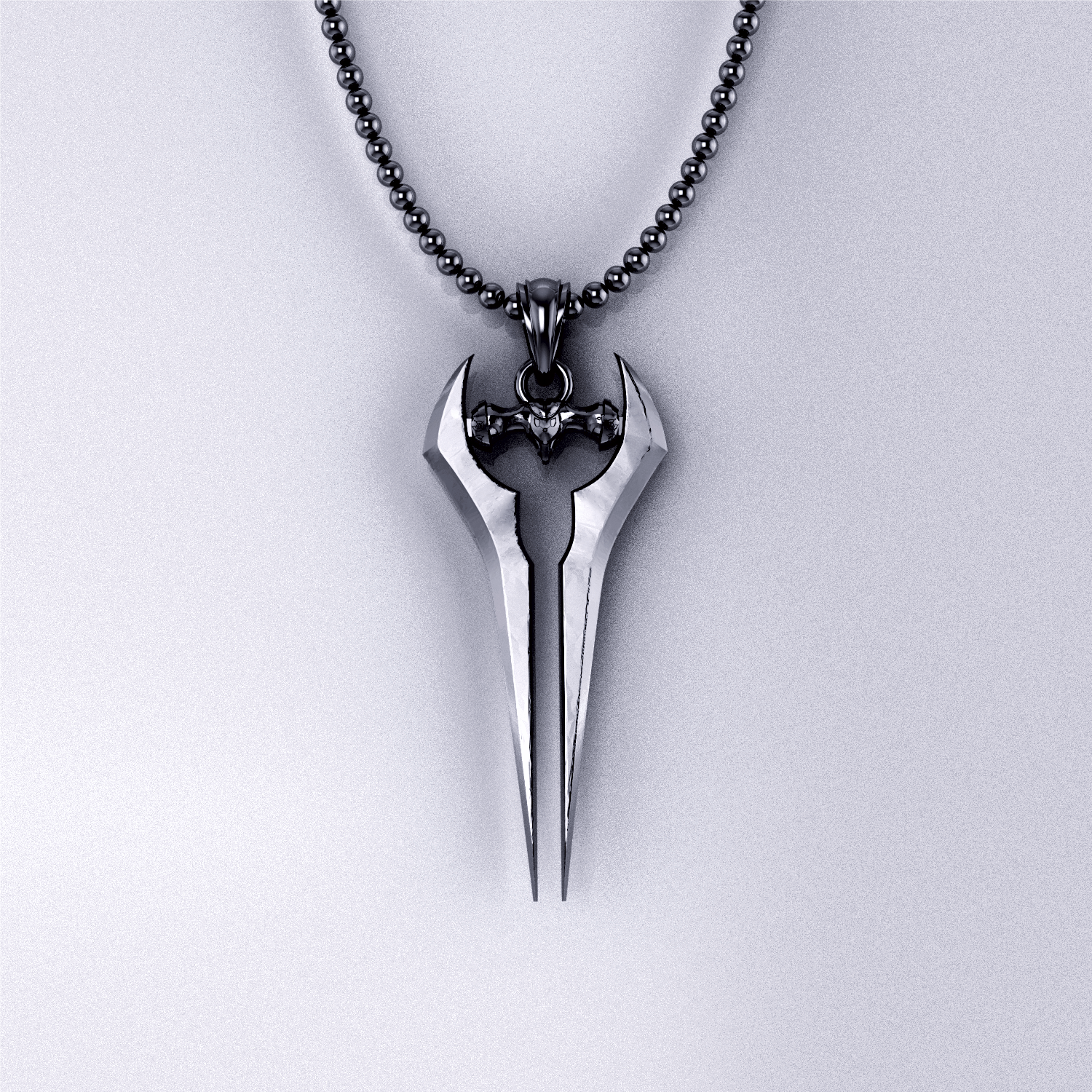 Opalite Black Obsidian Amethyst Stainless Steel Sword Necklace, Energy  Chakra He | eBay