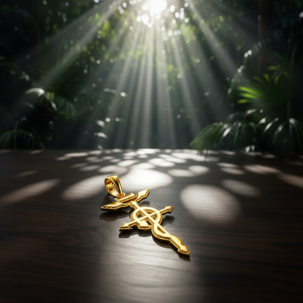 Flamel Pendant – Solid 14K Gold Edition