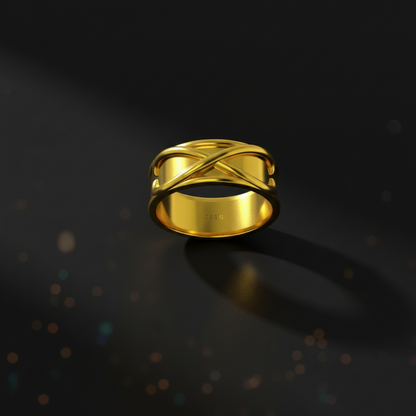 Time Ring Anime-Inspired in 14K Gold