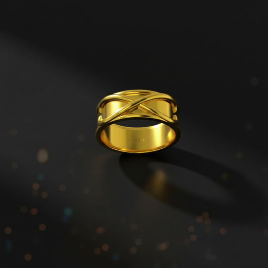 Time Ring Anime-Inspired in 14K Gold