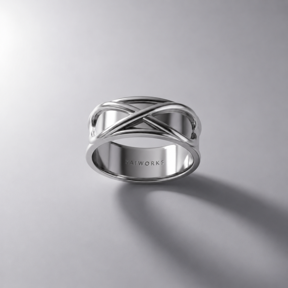 Time Ring Anime-Inspired - Unique Solid Silver Design – KAIWORKS