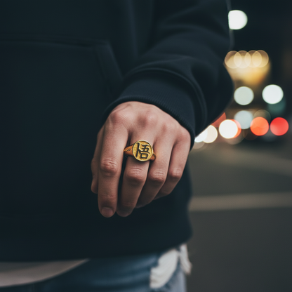 Enlightened Warrior Signet Ring